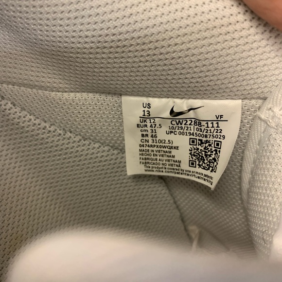 Nike Air Force 1 '07 Low, CW2288-111, Custom Orange Navy Blue, Men's Size 13 - Picture 6 of 11